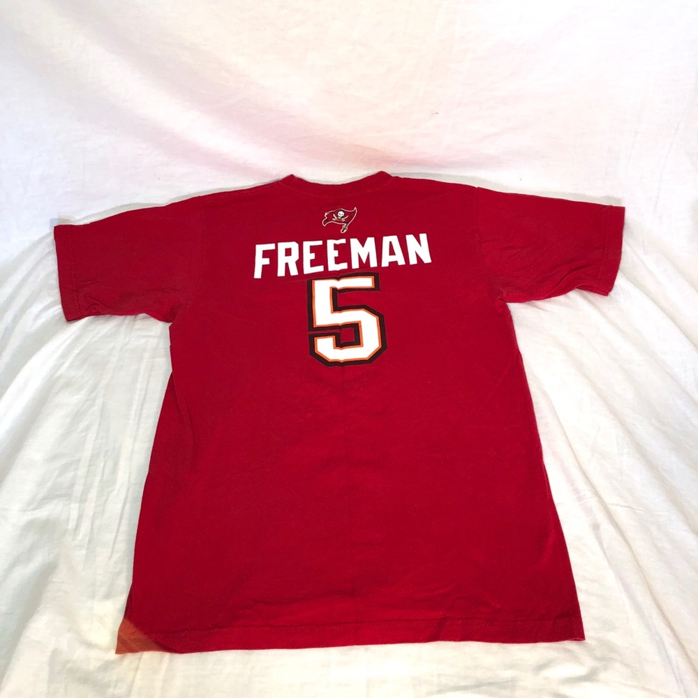 Men's NFL Tampa Bay Buccaneers Josh Freeman #5 Graphic Short Sleeve Shirt Medium - Picture 4 of 6